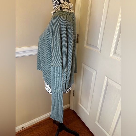 *NWT* Altar'd State Women Medium Green Stretch Waffle Knit Minimalist Boho, XXL - Picture 5 of 9